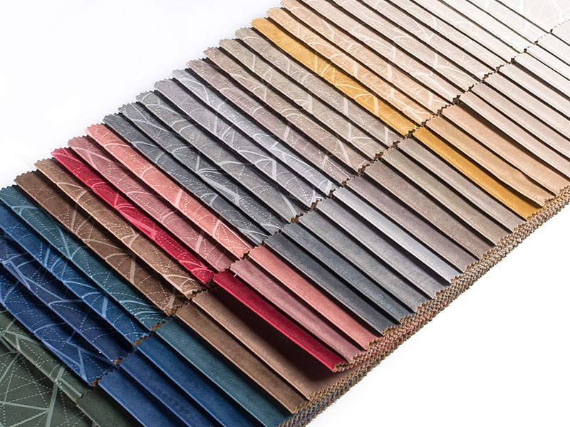 Garn farget jacquard stoff med fløyelsfolie stempling