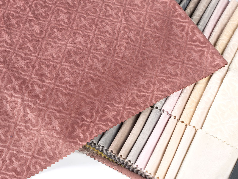 High-end farget preget fløyelsstoff for interiørdesign