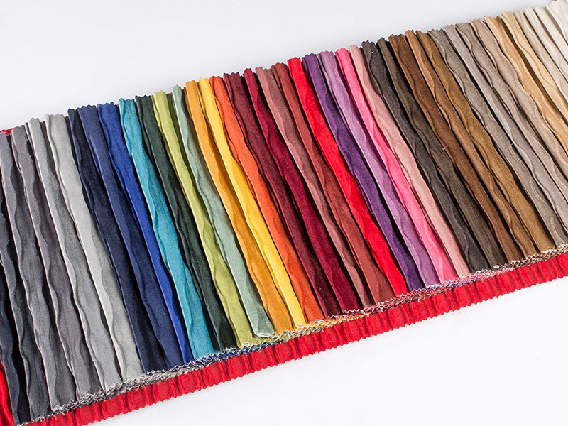 Velvet crinkle stoff