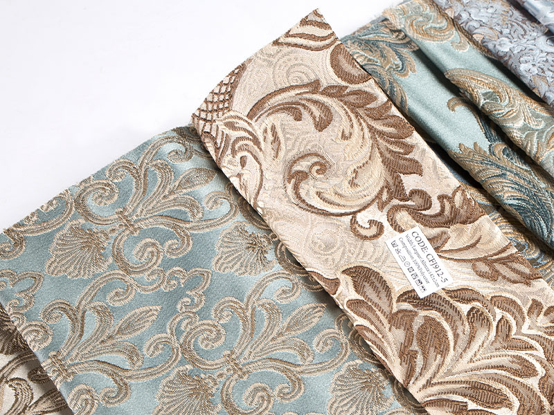Premium garn farget jacquard stoff for hjemmeinnredning - høy kvalitet og holdbar