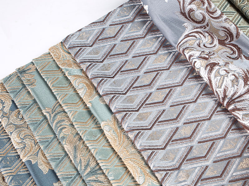 Garn farget jacquard stoff - perfekt for møbeltrekk og draperi