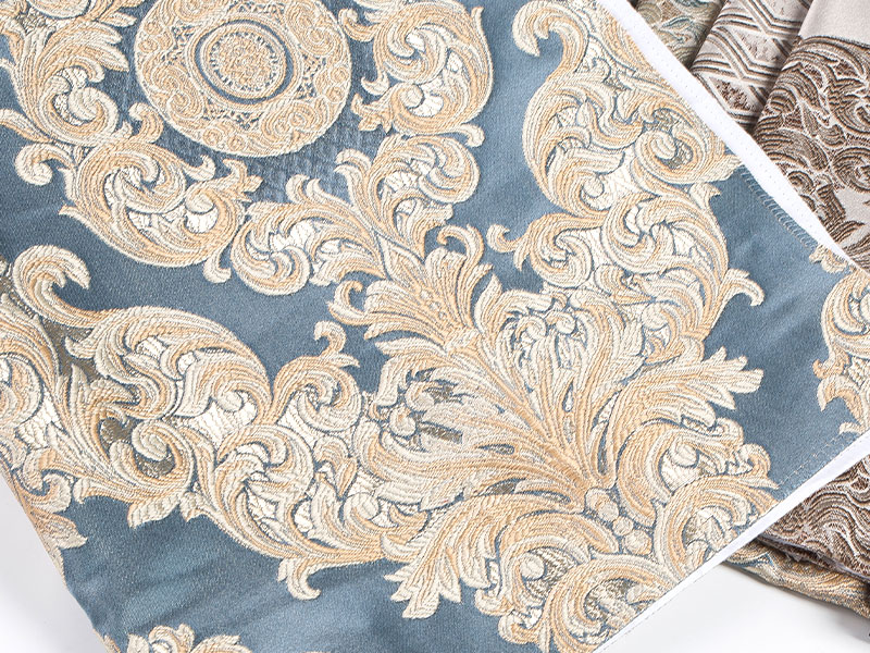 Garn farget jacquard stoff - perfekt for møbeltrekk og draperi