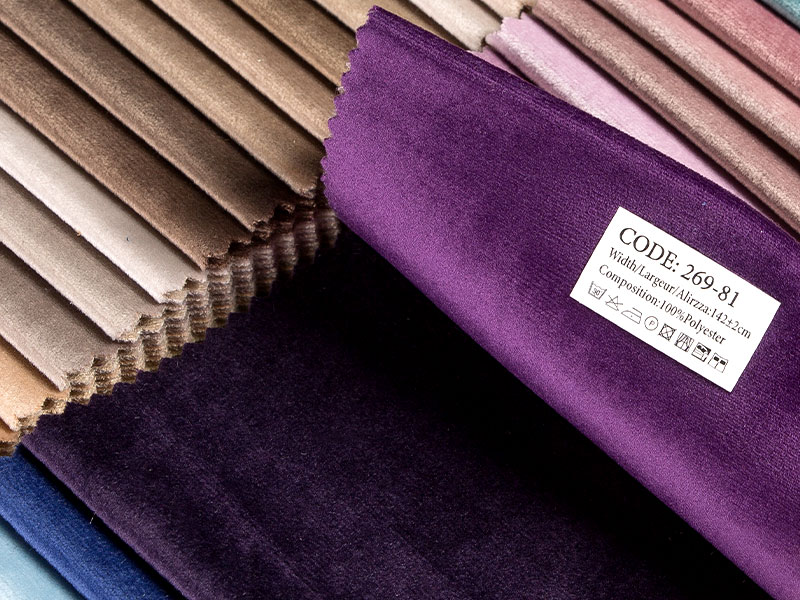 Farget / laminert varp strikket holland fløyel fleece stoff mdn269